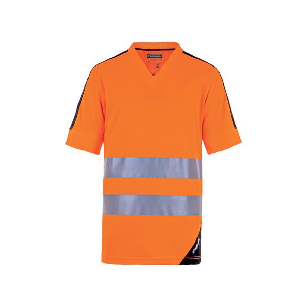 Tee shirt haute visibilité KRYPTON 1 orange noir T M Samse fr