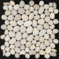 Galet SASSO blanc plaque 30x30cm