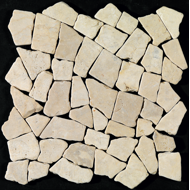 Galet PALLADIANA blanc plaque 30x30cm