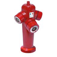 Poteau incendie SAPHIR BRONZE n°4 DN100 choc H.1,00m NF rouge