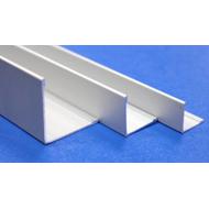 CORNIERE ALU ANODISE CHROME MAT 20MM 2,5M H.20MM