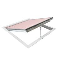 Trappe plafond cadre alu blanc plaque coupe feu 1h 600x600mm