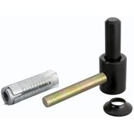 Gond à expansion à visser noir 80mm Ø14mm