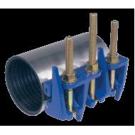 Manchon réparation inox simple bande mâchoire fonte pour tube