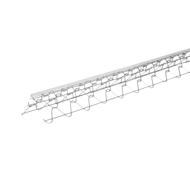 Profilé d'angle acier galva +jonc galva fin blanc 3m -2062