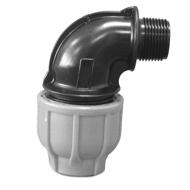 Coude 90° à compression de transition filetage MAGNUM