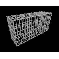 KIT GABION VIDE 100X30X50CM MAILLE10X5CM Ø FIL4,5MM MONTAGE SPIRALES