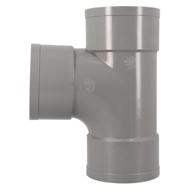 Té PVC évacuation Ø100 femelle-femelle 87°30