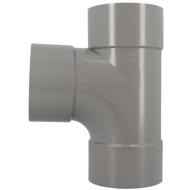 Té PVC évacuation Ø125 femelle-femelle 87°30