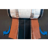 Closoir de faîtage souple ventilé DELTA EXXTENSO 310-450mm 5m rouge