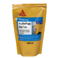Hydrofuge de masse SIKACEM HYDROFUGE LIQUIDE dose 500ml