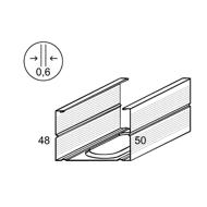 Montant métal 150/50 6,00m