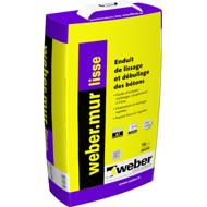 Mortier ragréage mural WEBERMUR LISSE gris sac 20kg