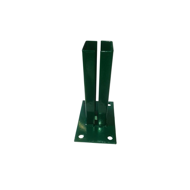 PLATINE ACIER ELECTROZINGUE PORT NEW GARDEN POUR POTEAU PORTILLON VERT