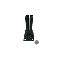 PLATINE ACIER ELECTROZINGUE PORT NEW GARDEN POUR POTEAU PORTILLON GRIS