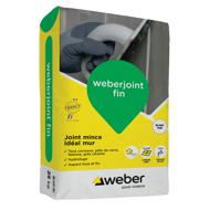 Mortier joint WEBER JOINT FIN blanc pur sac 25kg