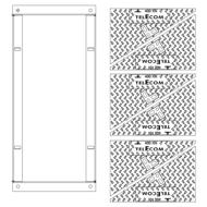 CADRE GALVA + 6 TAMPONS FONTE L3C D400 'TELECOM'