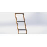 Huisserie écharpée 117x54 tech+ 204x93cm GP 4 paumelles+joints