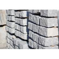 Bordure granit &eacute;clat&eacute;e 14x40x100cm gris