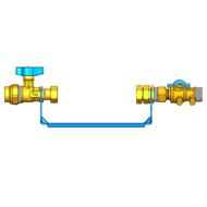Kit étrier 255mm acier fixe 2 fourches robinet à raccord