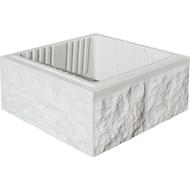 Elément de pilier béton TAILLE blanc 40x40x16,7cm