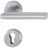 Poignée de porte rosace UTRECHT F69 inox mat clé I