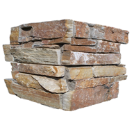 CHAINE ANGLE QUARTZITE SUR CIMENT GJ125AGRAFE 15X60CM EP.25-35MM JAUNE