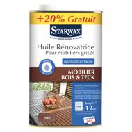 Huile rénovatrice pour teck STARWAX huilé brun teck 0,75 + 20%L