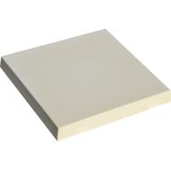 Chapeau de pilier plat PIERRE LISSE 40x40 crème