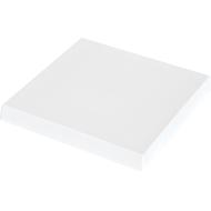 Chapeau de pilier plat PIERRE LISSE 50x50 blanc
