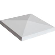 Chapeau de pilier pointe de diamant PIERRE LISSE 50x50 gris