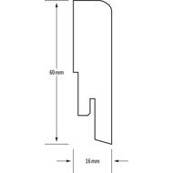 Plinthe plaquée chêne Paris 16x60mm 2,40ml 70248024EK1L pièce(s)