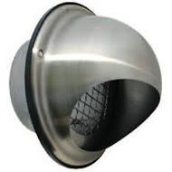 Grille d'aération type hublot Ø 160mm avec moustiquaire inox
