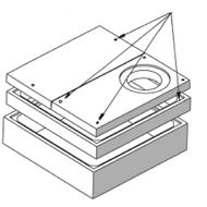 Elément de tête béton pour regard 1500x2000 H.20cm ouverture Ø600