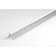 Profilé d'angle acier galva déployé +jonc PVC blanc 3m -840EG