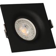 Spot encastré DECO CARRE SER-202 noir GU10 + douille