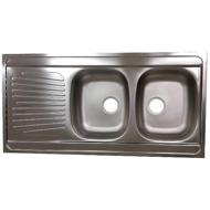 EVIER 2 BACS 1 EGOUTTOIR + VIDAGE COMPRIS INOX 60X120CM