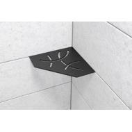 Tablette SHELF-E-S2 alu noir graphite mat curve 19,5x19,5cm