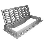 GRILLE FONTE PLATE PMR AQUAVA SEMELLE PLATE D400 815X365-755X305