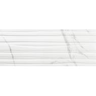 Faïence décor CALACATTA BRANCHES white rectifié mat 25x65cm Ep.6mm