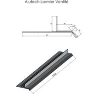 Larmier ventilé ALUTECH café 3,00m