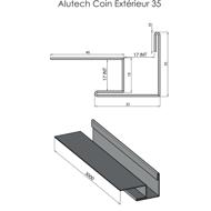 COIN EXTERIEUR ALUTECH SIERRA 35MM 3,00M