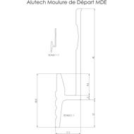 MOULURE DE DEPART EXTRUDEE ALUTECH 3,00M