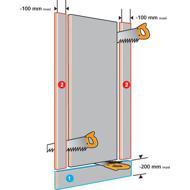 Porte retaillable âme pleine plane prépeinte 40mm 221x73cm