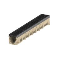 CANIVEAU POLYMERE MULTIDRAIN 100 H15 + GRILLE FONTE DUNE C250 PMR 1M