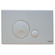 PLAQUE DE COMMANDE DOUBLE CHASSE 3/6L GLOBE BLANC BRILLANT 23X3X15CM