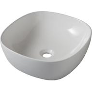 VASQUE VIENNE CARREE A POSER BLANC CERAMIQUE 40,5 X40,5CM X15CM