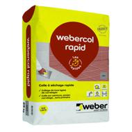 Mortier colle carrelage WEBERCOL RAPID gris sac 25kg C2F