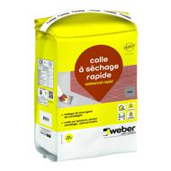 Mortier colle carrelage WEBERCOL RAPID gris sac 5kg C2F