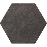 Faïence hexagone BIBULCA black 20x17,5cm Ep.0,9mm